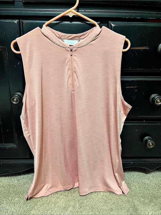 Walter Hagen Tops - Walter Hagen Women's Performance 11 Sleeveless Quarter-Zip Top Pink XL